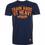 Venum 8912 Футболка Venum Train Hard Hit Heavy T-Shirt Navy фото